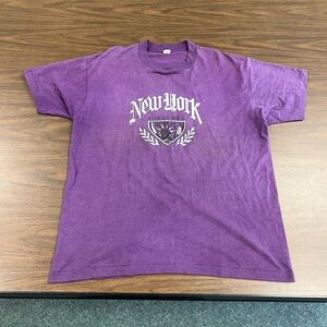 80s-90s Sun Faded Purple New York Souvenir Shirt